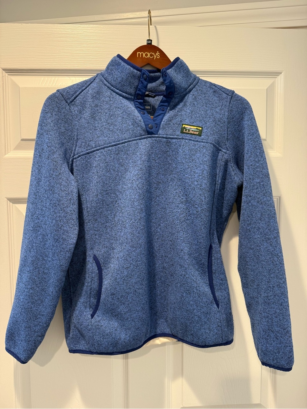 L.L. Bean Women's Blue Fleece Pullover Jacket